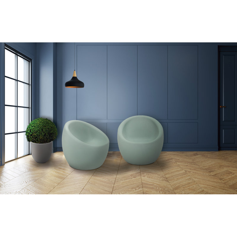 Tramontina Oca 5 Pcs. Polyethylene Lounge Set, Sage Green, Grey