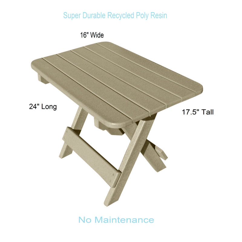 Table d'appoint pliable Ansel, Bois vieilli