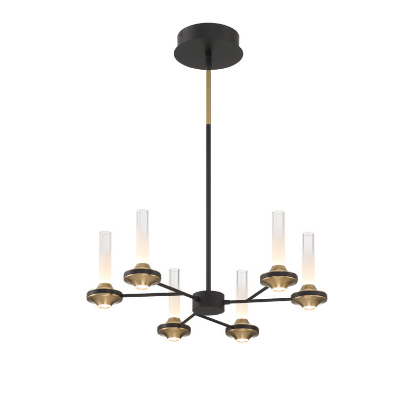 Lustre 12 lumières 24,5 po Torcia, Noir, noir, noir, noir