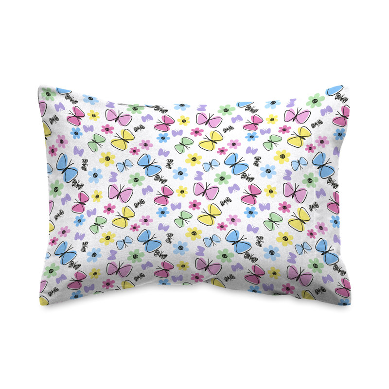 Sweet Butterfly Twin Pink Microfiber Kids Sheet Set