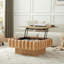 Table basse carrée à plateau relevable avec structure en bois massif et rangement caché-596839460