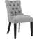 Modern Elegant Button Tufted Upholstered Fabric With Nailhead Trim, Side Chair