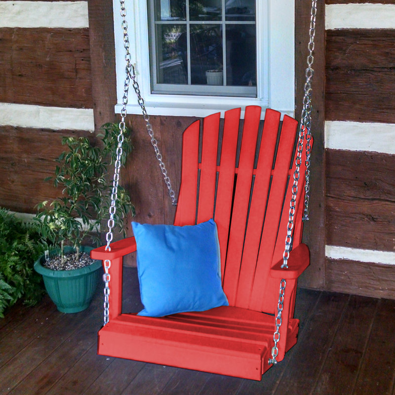 Balancelle en rotin Adirondack Ratto, Rouge vif