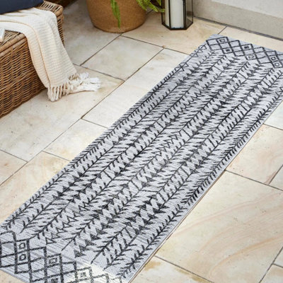 Tapis ivoire / noir Whipe Bohemian