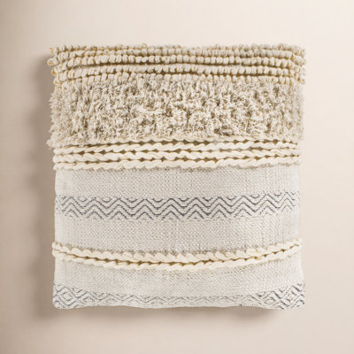 Venora Striped Cotton Reversible Throw Pillow