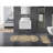 Luxurious Bathmat Set (2 Pieces), Cream Color, 19.7 x 23.6 inches & 23.6 x 39.4 inches | 100% Polyester, 1300 g/m², 0.4 in Pile Height | Non-Slip Underside, Antibacterial, Machine Washable, Perfect for Bathroom Comfort