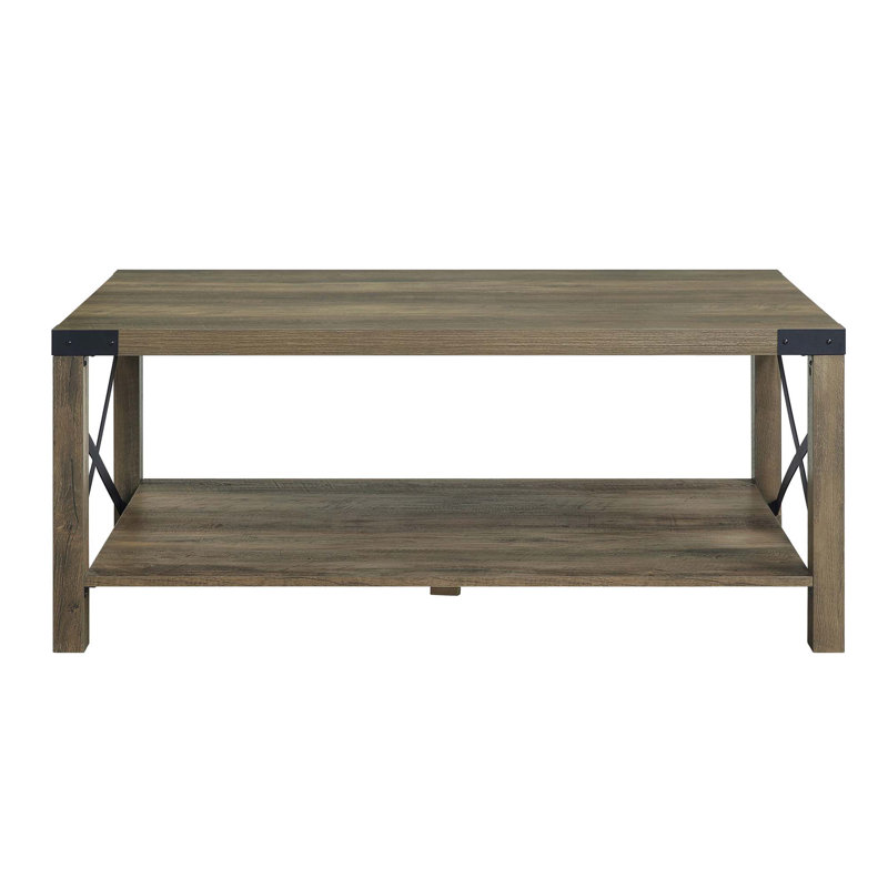 Abiram Rustic Oak Finish Coffee Table