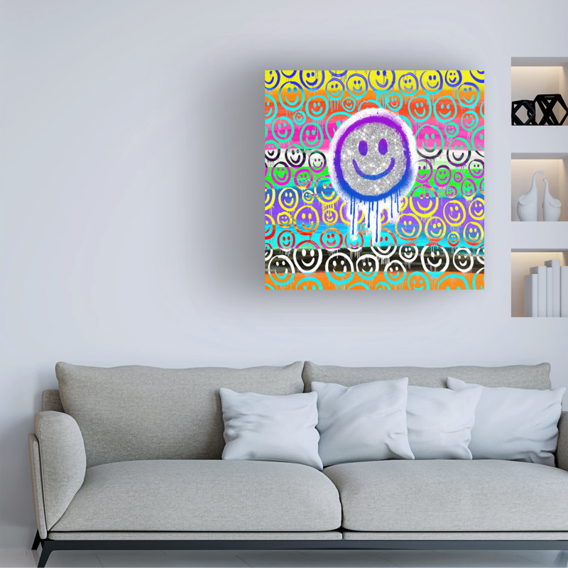 Art sur toile Jess Stempel Smile 2, H 35 po x l 35 po