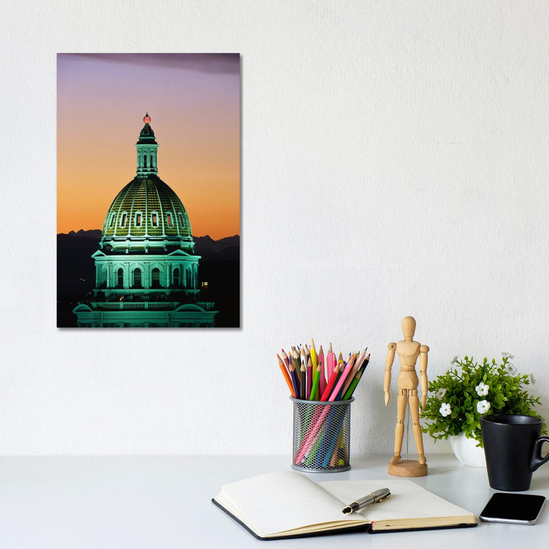 Colourado State Capitol Building Denver CO - Wrapped Canvas Print, 20.32 cm H x 30.48 cm W