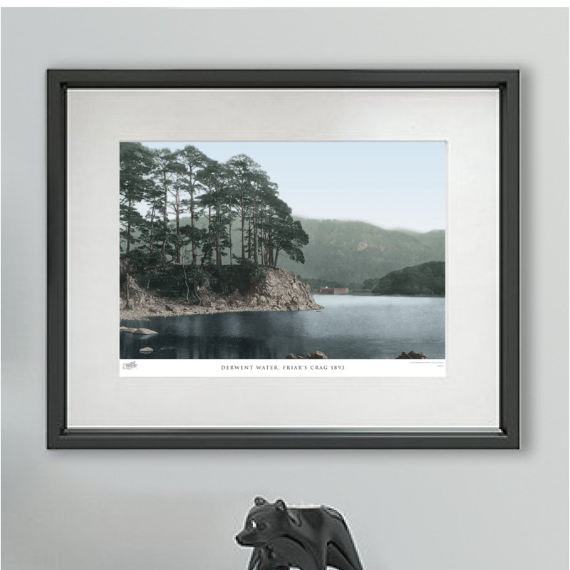 Derwent Water, Friar's Crag 1893 by Francis Frith - Single Picture Frame Print, 40cm H x 50cm W x 2.3cm D