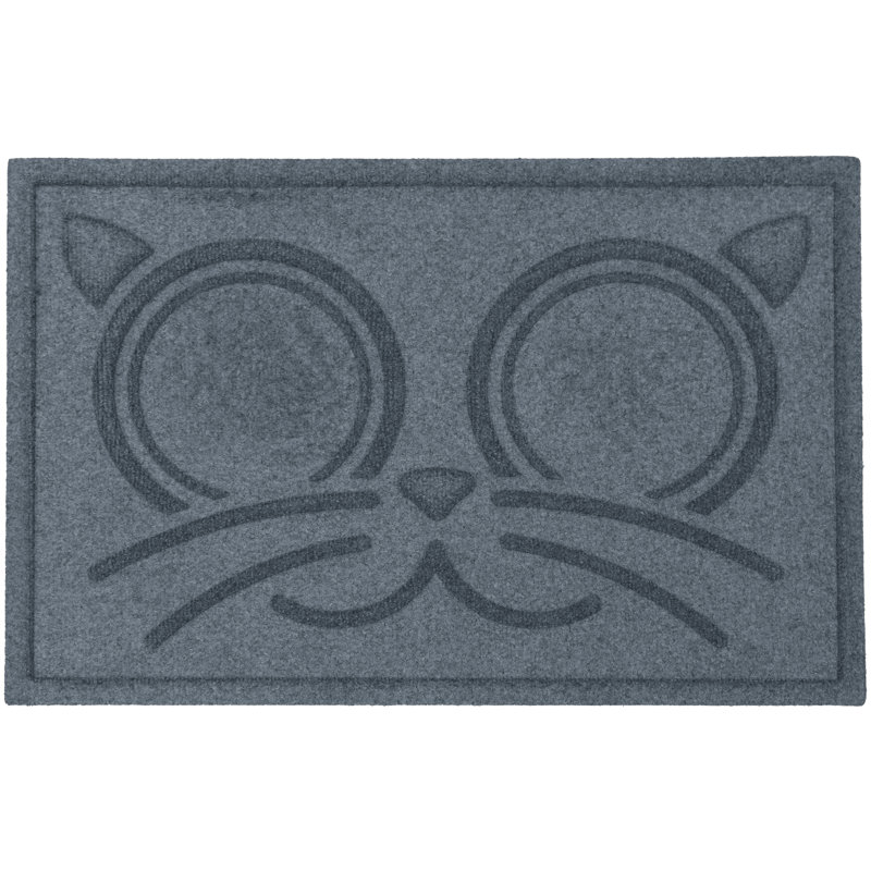 Tapis intérieur pour chat WaterHog® Kitty Face 20 po x 30 po, Pierre bleue, 20"
