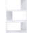 Staggered 3 - Shelf Modern White Bookcase, Books Storage, Electronics Decor American Wood Bookcase