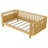 Transition Sleep Kids Bed, Convertible Daybed with Removable Rail for Kids, Queen Size, Natural-1159953223-1164367724