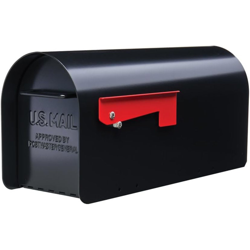 Boîte aux lettres en acier galvanisé grande capacité Ironside, noir, MB801BAM, métal, noir