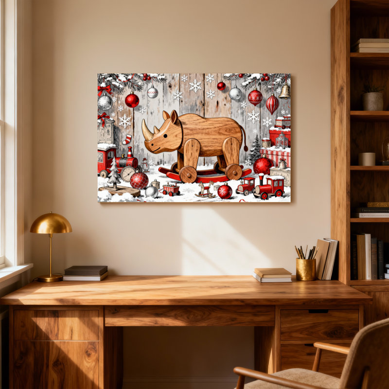 Scène de Noël en bois, H 16 po x l 24 po