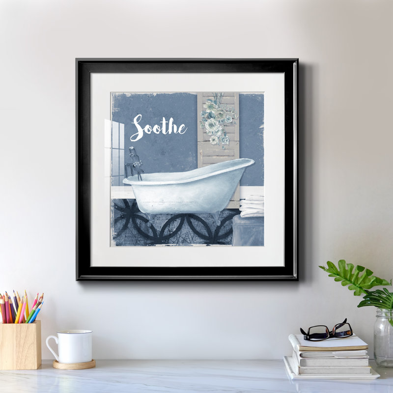 Soothe - peinture encadrée, H 17,5 po x l 17,5 po x P 1,5 po, Cadre noir