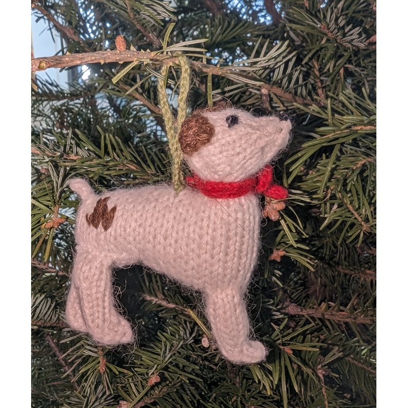 Arcadia Home Jack Russell Terrier Hand-Knit Ornament