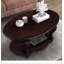 Table basse ovale en bois de 42 po pour le salon, table basse en bois massif à 2 niveaux-1519062389-1519062350
