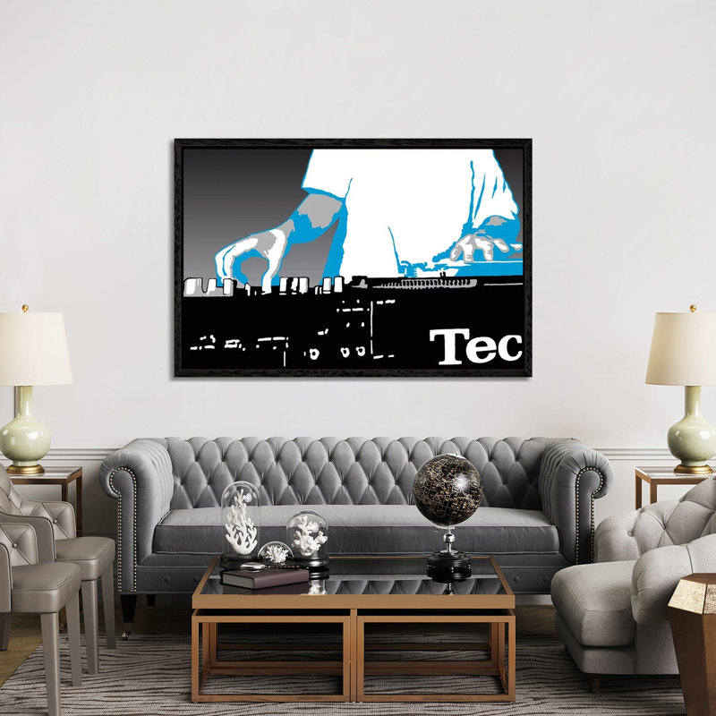 Crossfade 1 Piece Wall Art on Canvas, 152.5 cm H x 101.5 cm W, Black Framed