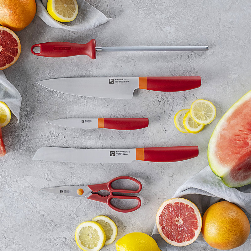 Zwilling Now S 6-piece Knife Block Set, Granada Orange