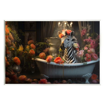 Art mural "Zingra Bathing with Florals" par Lazar Studio