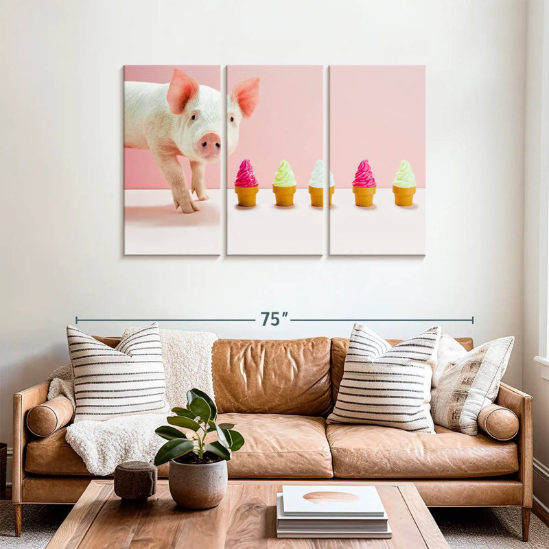 Pig And Sundaes, 36" H x 57" W