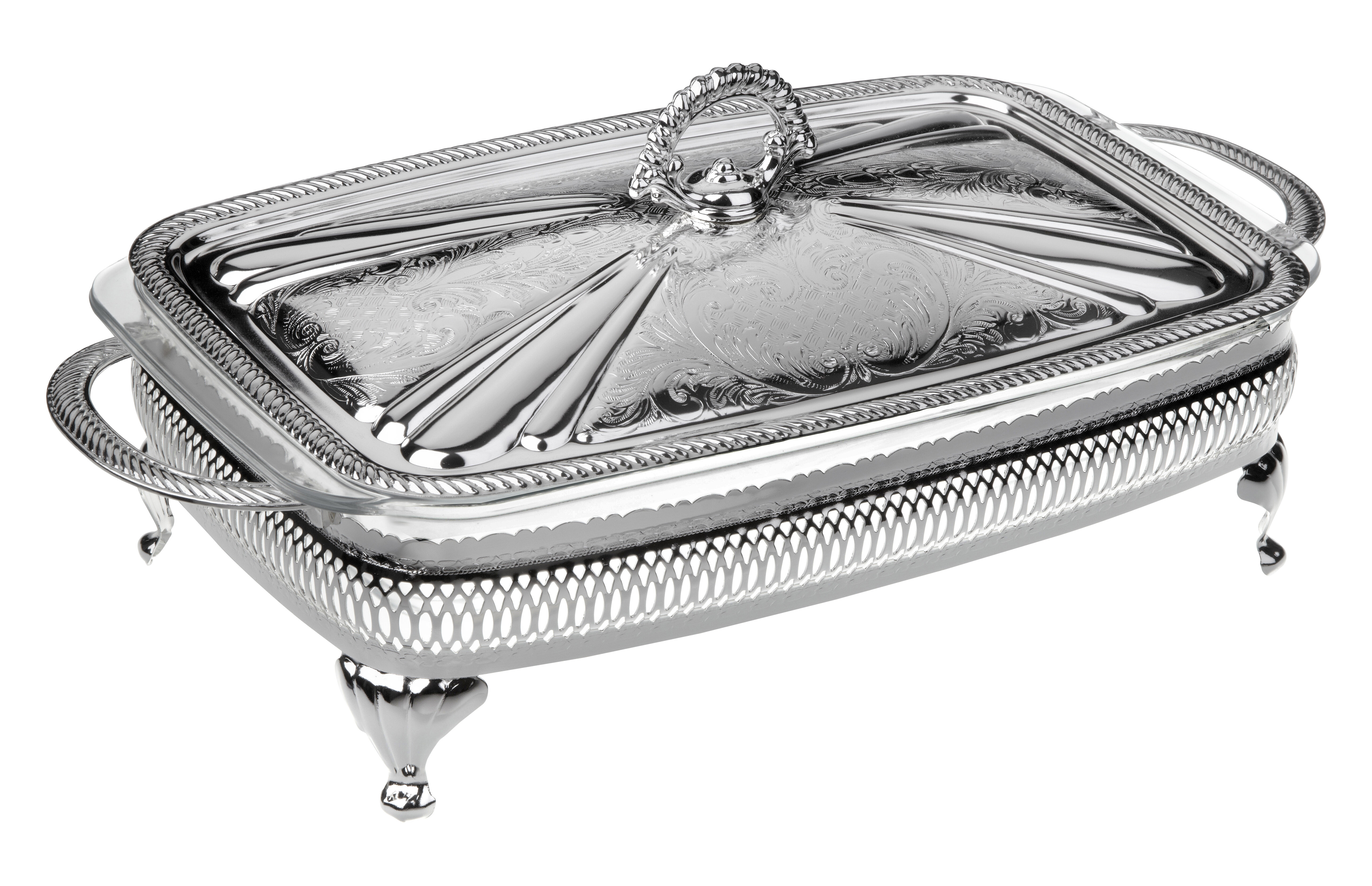 Corbell Silver Company Queen Anne Silver Plated Rectangular Casserole ...