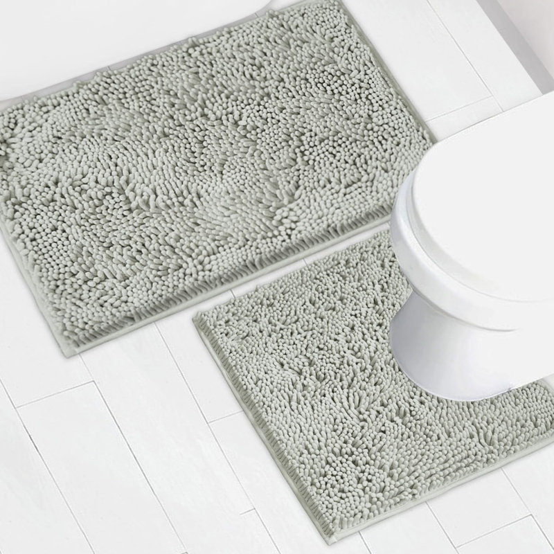 Tapis pour salle de bain Avasophia, Gris clair
