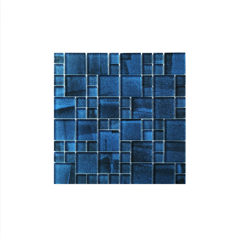 Carreau de mosaïque en verre piscine, Bleu bord de lac