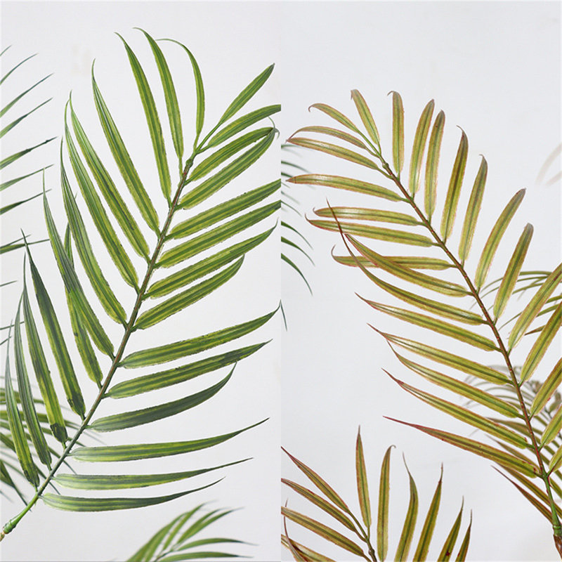 Artificial Palm Tree, 4ft/5ft Tall Decorative Fake Palm Tree In Pot, Large Fake Palm Tree, 59" H x 20" W x 20" D, Red