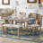 Dining Room Table And Chairs With Bench, Rustic Wood Dining Set