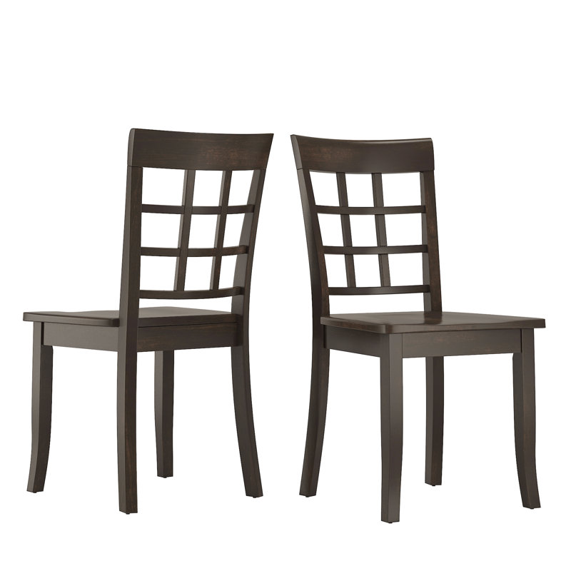 Alexa-Mae 17.32'' H Solid Wood Side Chair, Antique Black