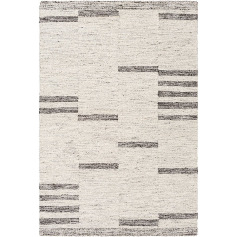 Striped Wool Striped Area Rug, Rectangle 10' x 14'