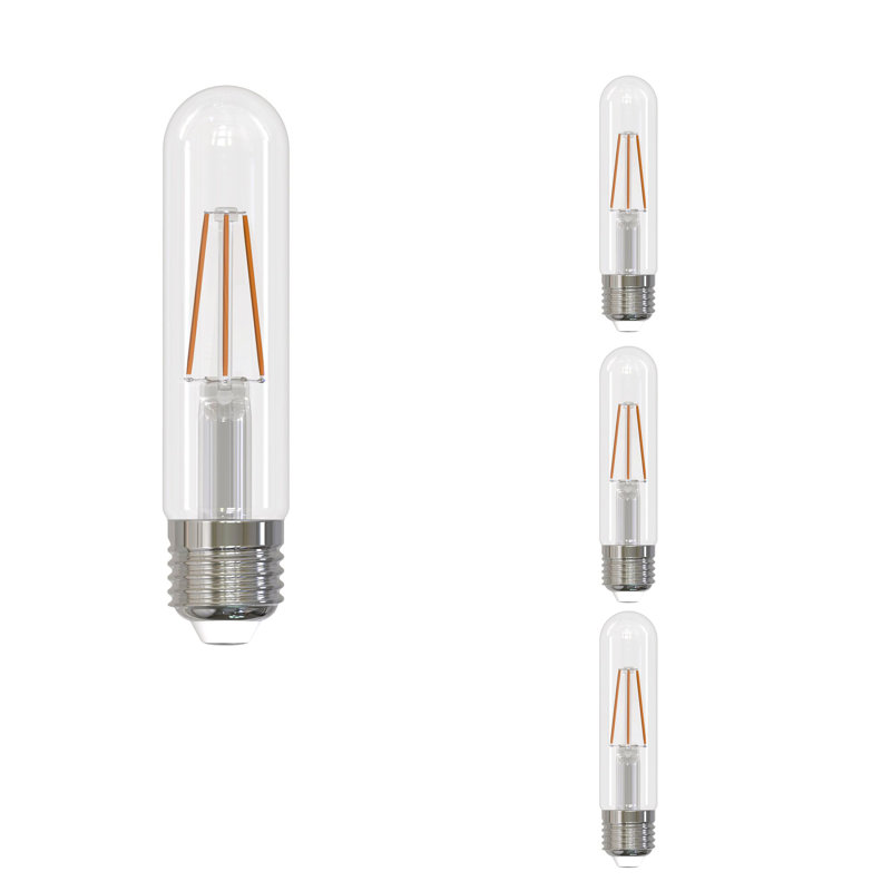 Ensemble de 4 ampoules à DEL à intensité variable de 5 pouces à culot moyen (E26) à filament DEL (4), 2700 K