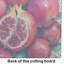 Colourful Pomegranates Glass Cutting Board Large