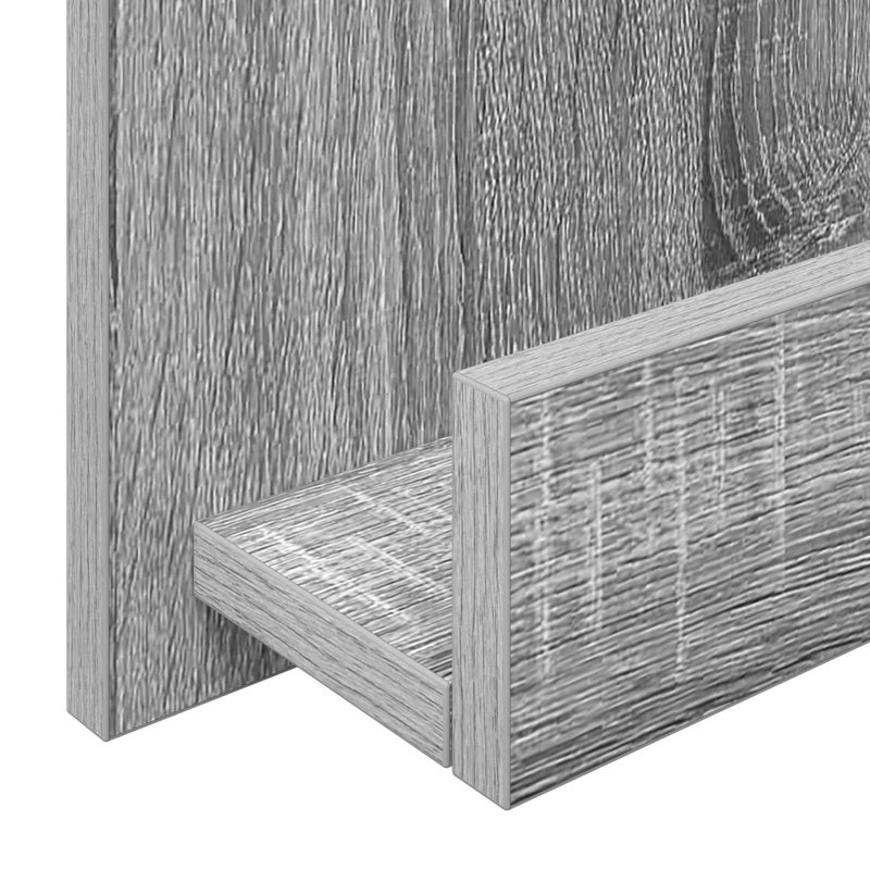 Wood Free Standing Magazine Rack, Light Grey