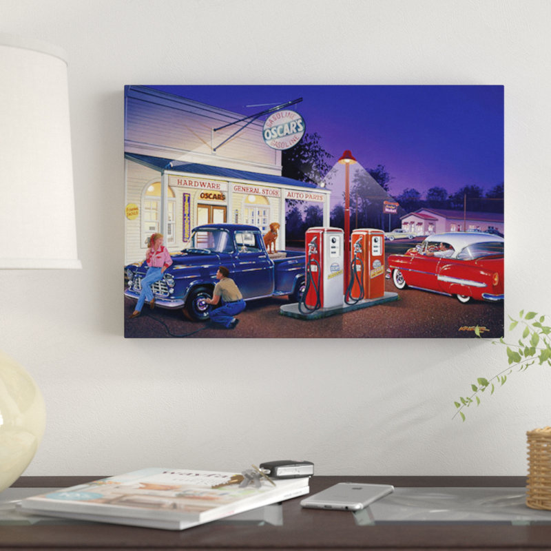 «Oscar's General Store», affiche vintage sur toile, H 40 po x l 60 po x P 1,5 po, Toile tendue