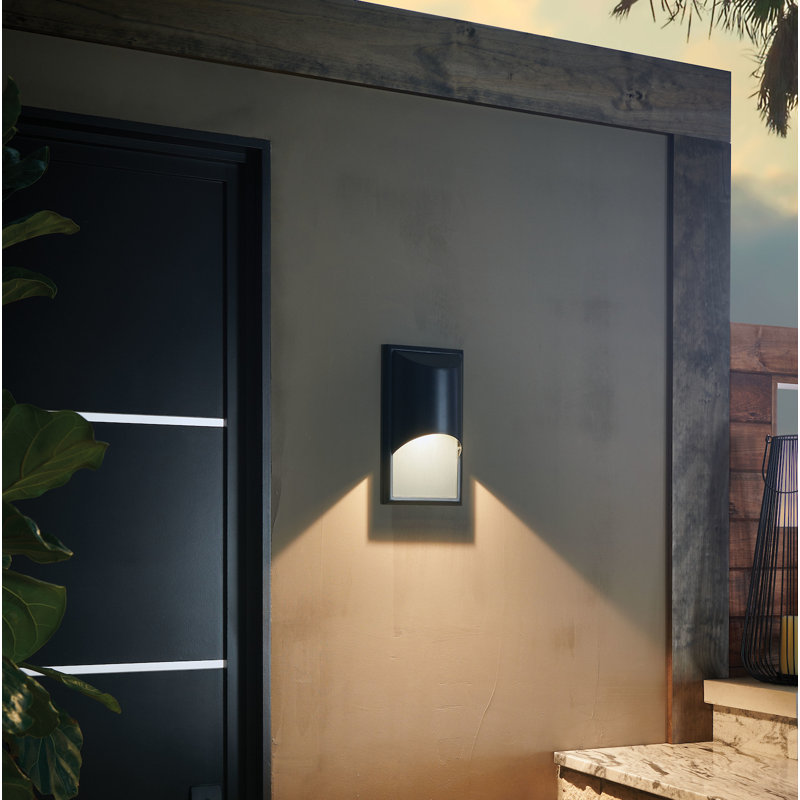 Cascade Outdoor Flush Mount, Medium, Satin Black, Incandescent
