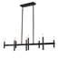 Suspension linéaire à 8 lumières avec variateur, style bougie, pour îlot de cuisine, salle à manger et salon.-348697450