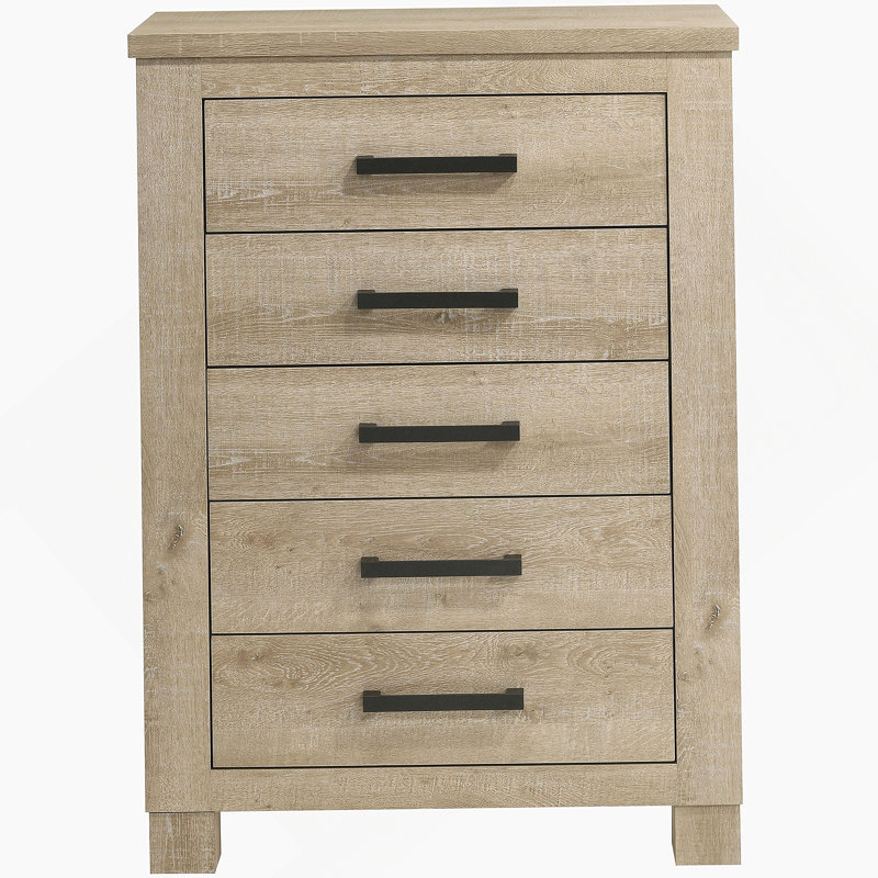 Commode 5 tiroirs en chêne