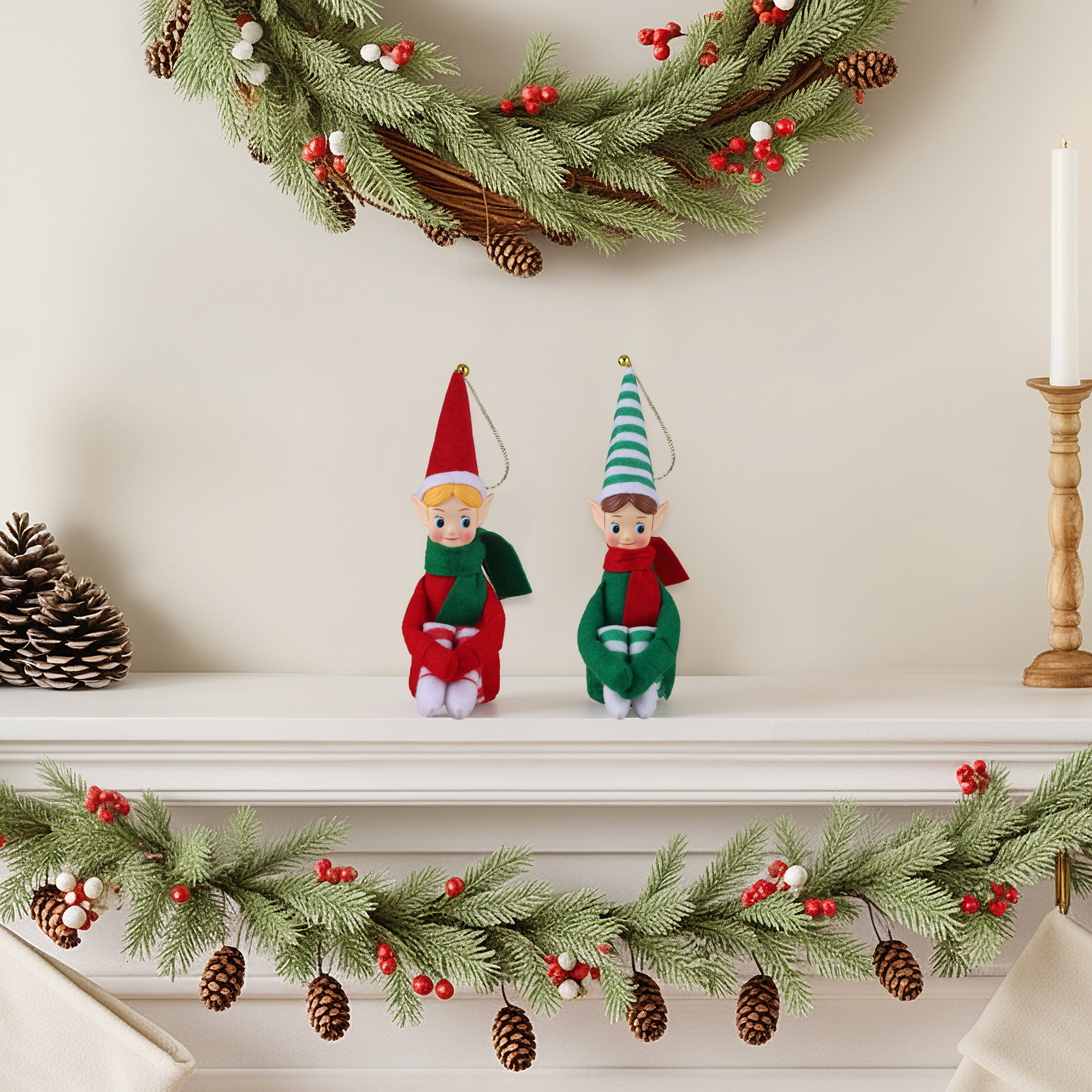 Merry Mischief Makers Set of 2 Recordable Knee Hugger Elves
