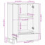 60cm Solid Wood Sideboard