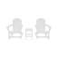 Chaise Adirondack à bascule en plastique avec table Laguna-985718977