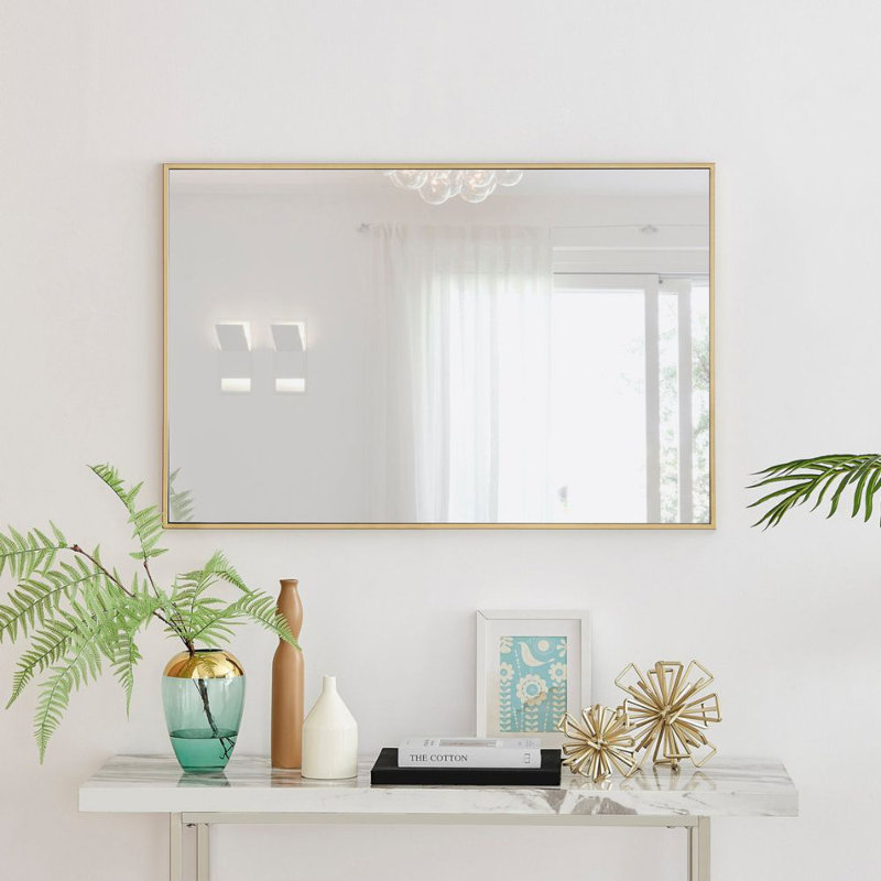 Valencia Gold Framed Rectangular Wall Mirror