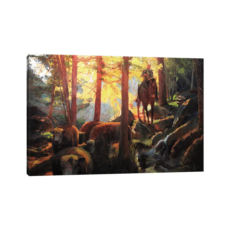 «Rough Terrain» par Christopher Clark, reproduction d'art, H 26 po x l 40 po x P 1,5 po, Toile tendue