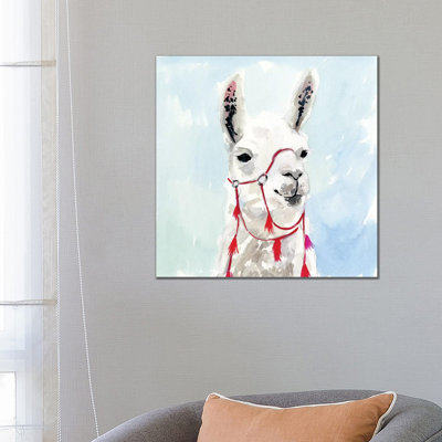" Watercolor Llama I " by Victoria Borges