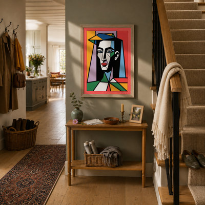 Fragmented Portrait Abstract - Framed Print