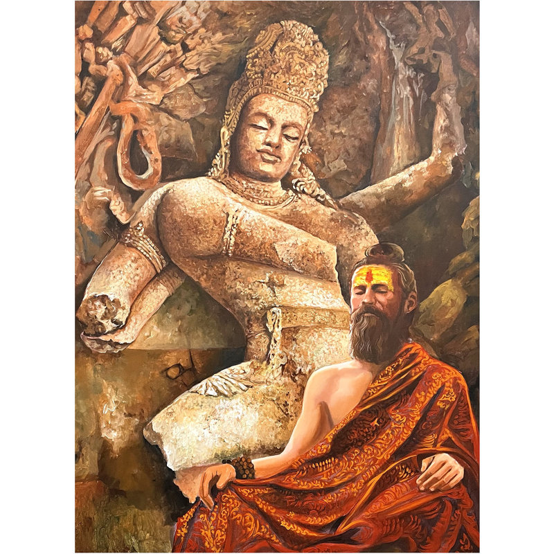 Shiva est dynamique, mais nous donne la paix | Peinture de Mk Goyal