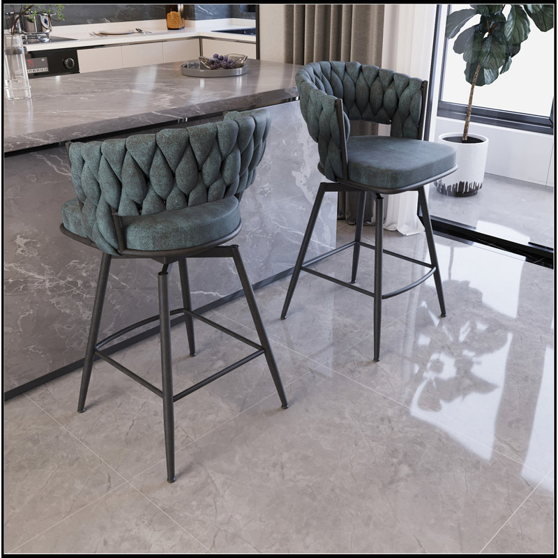 Tabourets de comptoir Gunnar, Gris foncé, Tabouret de comptoir (siège d'une hauteur de 25,9