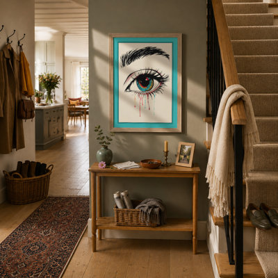 Tearful Gaze Modern - Framed Print